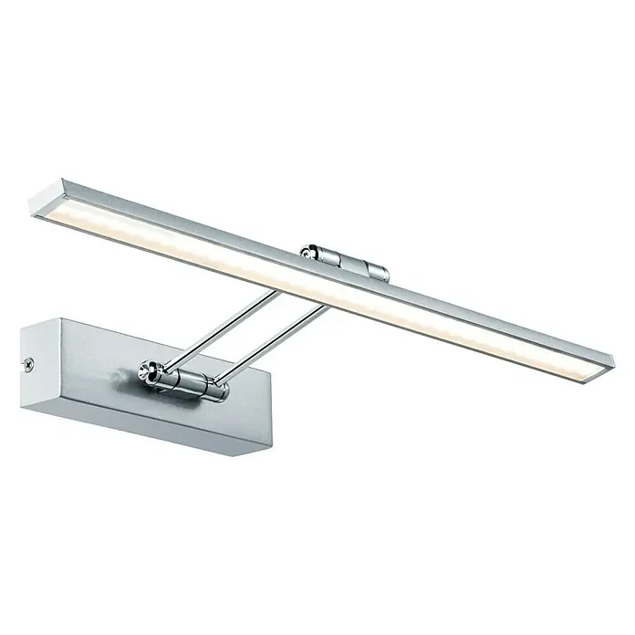 Paulmann Galeria LED-Bilderleuchte Beam Fifty - 7 W, L x B x H: 45 x 19 x 4,6 cm, Nickel gebürstet, Warmweiß - Moderne LED-Bilderleuchte in Silber, ideal zur Akzentuierung von Kunstwerken und Fotos. Elegantes Design mit verstellbarem Arm für optimale Ausleuchtung.