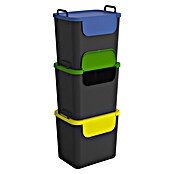Rotho Mülltrennsystem 3er Set Jive (Gesamt Fassungsvermögen: 30 l, Kunststoff, Grün/Gelb/Blau) | BAUHAUS