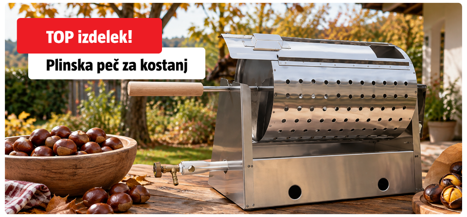 Plinska peč za kostanj