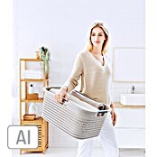 Rotho Wäschesammler Country (L x B x H: 58 x 38,9 x 25,1 cm, Cappuccino, 40 l) | BAUHAUS