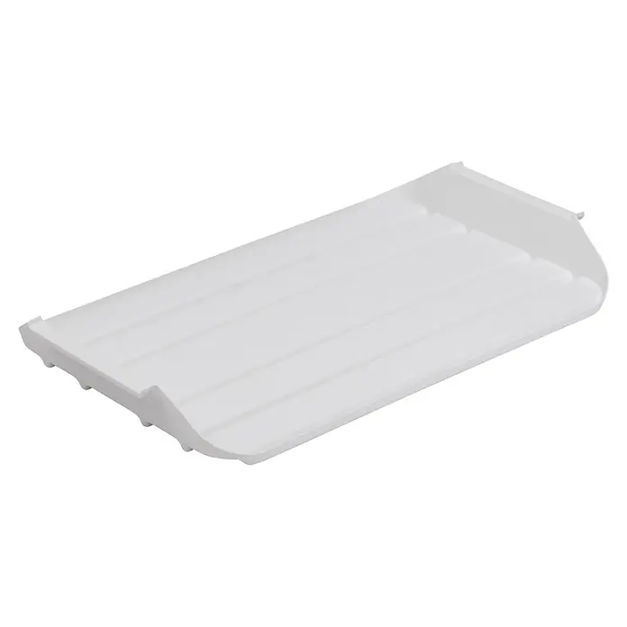 SmartStore Aufbewahrungsbox Module Regal - L x B x H: 36,5 x 60 x 8 cm, Kunststoff, Weiß, Passend für: Smartstore Module 55-Liter-Behälter - Weißes rechteckiges Kunststoff-Kühlschrank- oder Gefrierfach-Tablett mit gerilltem Boden.