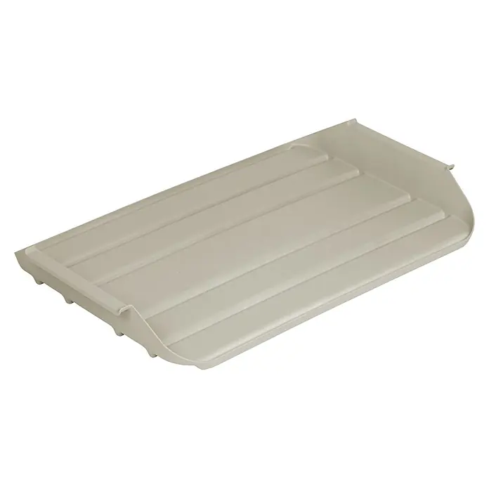 SmartStore Aufbewahrungsbox Module Regal - L x B x H: 36,5 x 60 x 8 cm, Kunststoff, Moss, Passend für: Smartstore Module 55-Liter-Behälter - Helle, beigefarbene Kunststoff-Kühlschrank-Auffangschale mit erhöhten Rillen.