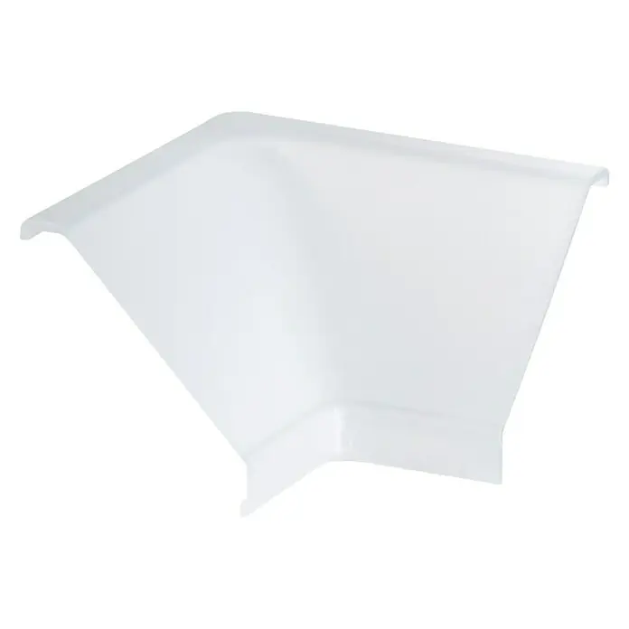 Paulmann Delta Eckverbinder Inside Corner - Innen, Kunststoff, 2 Stk. - Das Bild zeigt eine weiße Eckduschwanne mit geraden Linien und einer glatten Oberfläche, die für Badezimmer konzipiert wurde.