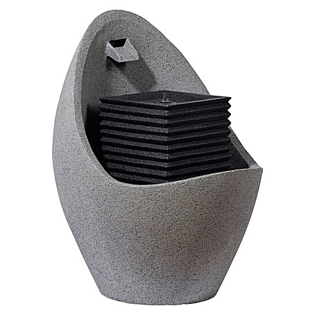 Dobar Gartenbrunnen (49,5 x 49,5 x 66,5 cm, Kunststoff, Grau)