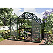 Vitavia Gewächshaus (2,58 x 2,57 x 2,3 m, Farbe: Smaragd, Einscheibensicherheitsglas (ESG), 3 mm)