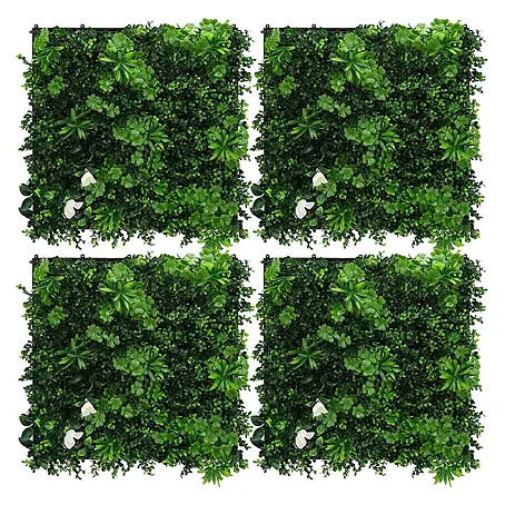 Künstliche Pflanzenwand Kunstpflanzen Wand Innen Aussen White Jasmine