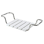 careosan Badzit (75 x 22 x 18 cm, Belastbaarheid: 110 kg, Wit/Chroom)