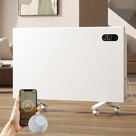 EMKE Heizlüfter Flatsim ERJ 2000 W, WiFi, Timer & Wochenprogramm, Weiß