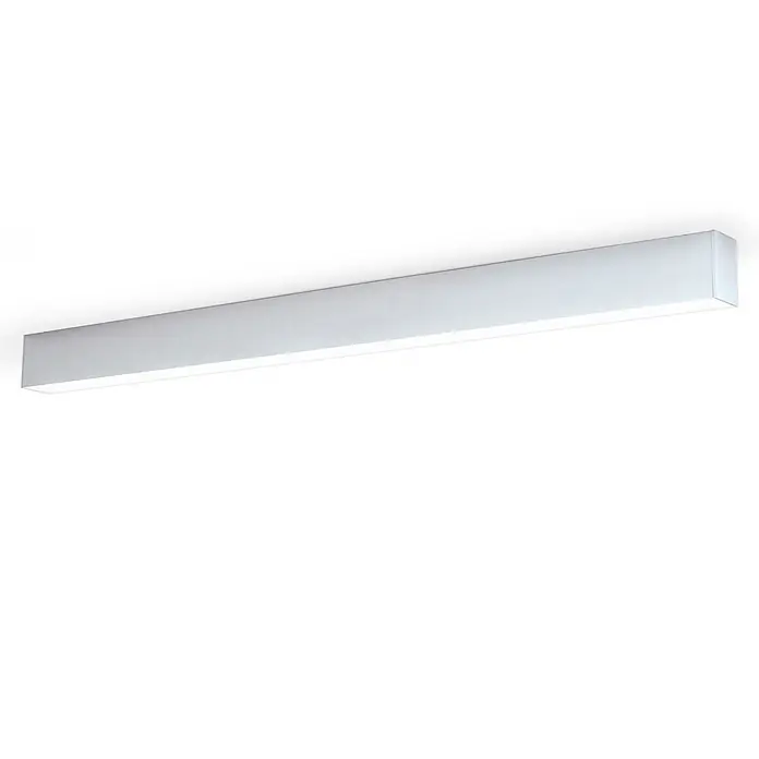 Orion Leuchten Pendelleuchte Balken Silber Kaltweiß 30 W -  - Weiße lineare LED-Deckenleuchte, die diffuses Licht abgibt.
