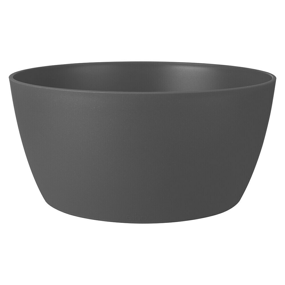 Elho Brussels Diamond Round 16 - Vaso per Interno - 100% Plastica Riciclata - 15.8 x H 14.5 cm - Nero/Metallic Black