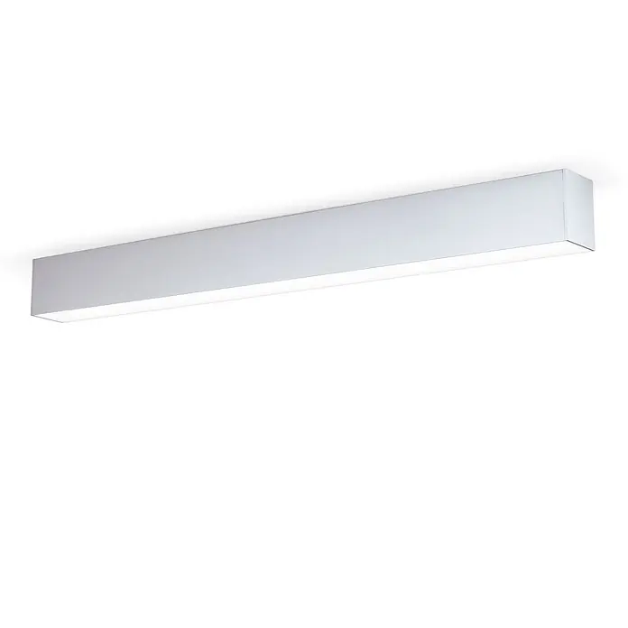Orion Leuchten Pendelleuchte Balken Silber Kaltweiß 22 W -  - Rechteckige, silberfarbene lineare LED-Aufbauleuchte.