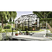 Vitavia Gewächshaus (3,21 x 2,57 x 2,46 m, Farbe: Schwarz, Einscheibensicherheitsglas (ESG), 3 mm)