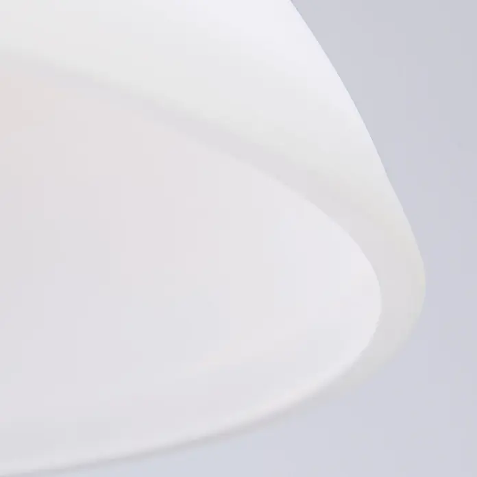 Orion Leuchten Hängelleuchte Grados Silber H 14.5 cm -  - Weißes, gebogenes, durchscheinendes Lampenschirm- oder Lichtdiffusorelement.