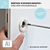Diamond Doors WC-Türgarnitur (Türstärke: 40 - 45 mm, Schlitzkopf/Olive SK/OL, Anthrazit)