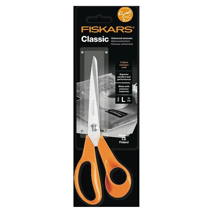 Fiskars Universalschere Classic - Länge: 21 cm - Vorderansicht