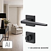 Diamond Doors WC-Türgarnitur (Türstärke: 40 - 45 mm, Schlitzkopf/Olive SK/OL, Anthrazit)