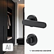 Diamond Doors WC-Türgarnitur (Türstärke: 40 - 45 mm, Schlitzkopf/Olive SK/OL, Anthrazit)