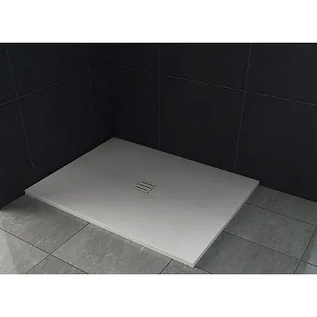 Glasdeals Duschtasse 32 mm SMC STEINLOOK 140 x 90 cm weiß - 3967