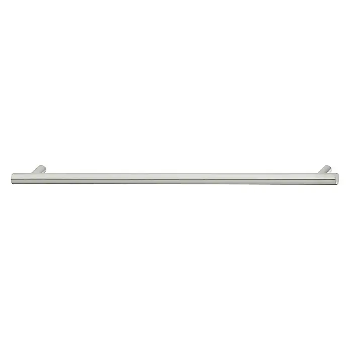 Häfele Tirador para muebles - Tipo de tirador del mueble: Estribo, Distancia entre orificios: 160 mm, Acero inoxidable - Una barra de toalla moderna, plateada, con un diseño minimalista, que combina elegancia y funcionalidad, mejorando el baño.