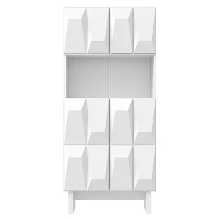 SONNENH Mehrzweckschrank 60,5 x 34 x 135,5 cm, Weiß