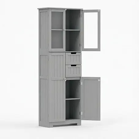 SONNENH Mehrzweckschrank 60 x 30 x 170 cm, Grau