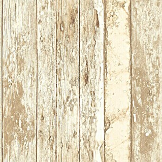 Papel pintado Tablilla madera (Marrón, Efecto madera, 10,05 x 0,53 m)