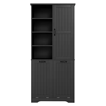 SONNENH Aufbewahrungsschrank 78 x 35 x 172,7 cm, Schwarz