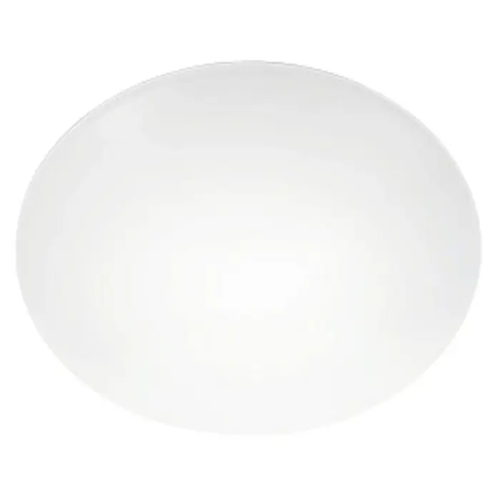 Philips Plafón LED redondo Suede - 24 W, Ø x Al: 38 x 10 cm, Blanco, Blanco neutro - Primer plano de una lámpara de techo redonda y blanca. Es simple y elegante y da una luz difusa agradable.