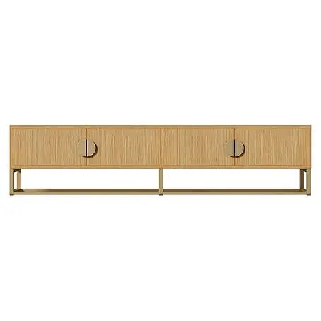 SONNENH TV-Lowboard 180 x 40 x 40 cm, Holzoptik/Gold
