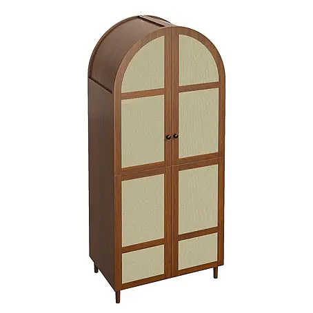 SONNENH Kleiderschrank 80 x 50 x 179 cm, Walnussoptik