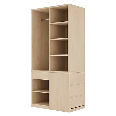 SONNENH Kleiderschrank 70 x 50 x 170 cm, offen, Holzoptik
