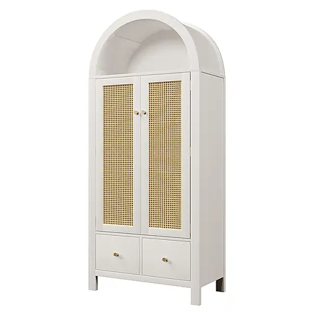 SONNENH Kleiderschrank 78 x 45 x 181 cm, Weiß