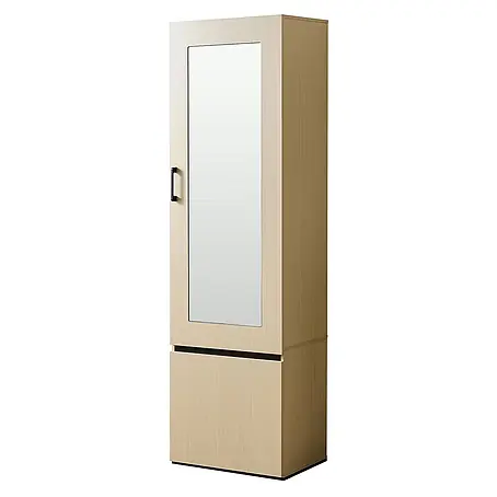 SONNENH Spiegelschrank 54 x 34,5 x 179,5 cm, Holzoptik/Schwarz