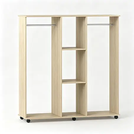 SONNENH Kleiderschrank 120 x 40 x 128 cm, Holzoptik