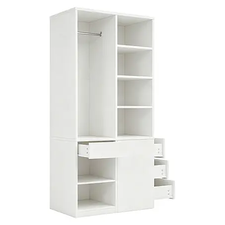 SONNENH Kleiderschrank 70 x 50 x 170 cm, offen, Weiß