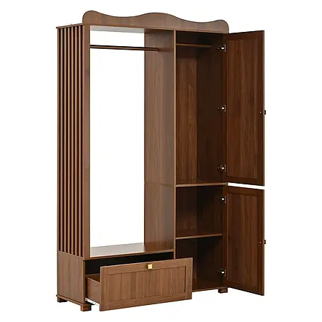 SONNENH Kleiderschrank 115,5 x 38,5 x 194,5 cm, Walnussoptik