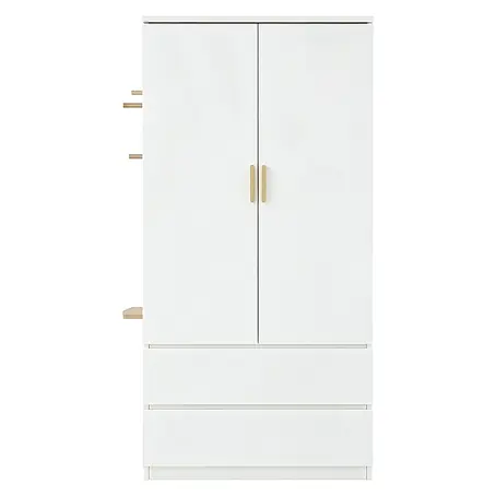 SONNENH Kleiderschrank 70 x 50 x 170 cm, Lochwand, Weiß