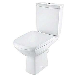 Stand-WC-Kombination Carina (Spülrandlos, Ohne Spezialglasur, Spülform: Tief, WC Abgang: Waagerecht, Weiß)