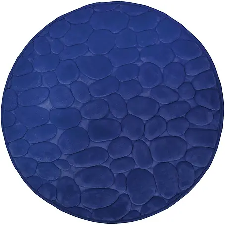 Euroshowers Memory-Foam-Badteppich Bellarina Dunkelblau Ø60 cm