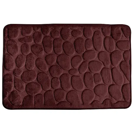 Euroshowers Memory-Foam-Badteppich Rimini Weinrot 60 × 95 cm