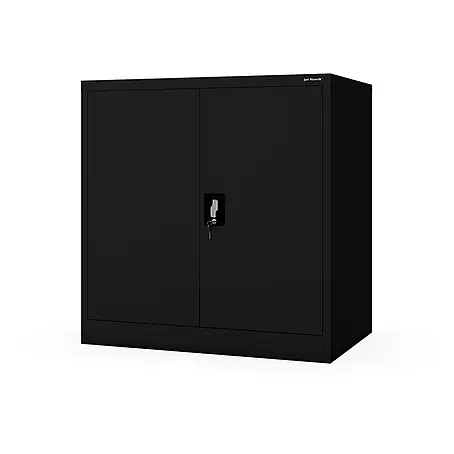 Jan Nowak Metallschrank BEATA D600 für Büro/Werkstatt, 93x90x60 cm, Schwarz