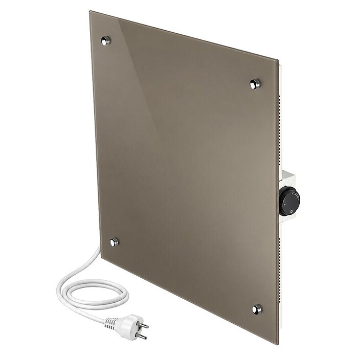 Admiral Infrarot-Glasheizkörper (50 x 50 cm, Beige/Grau, 350 W)