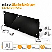 Admiral Infrarot-Glasheizkörper (45 x 120 cm, Schwarz, 850 W)