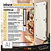 Admiral Infrarot-Glasheizkörper (45 x 120 cm, Weiß, 850 W)