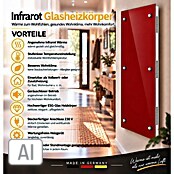 Admiral Infrarot-Glasheizkörper (45 x 120 cm, Rot, 850 W)