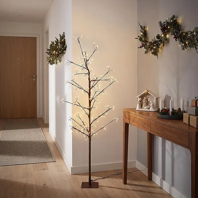 LED Baum Innen/Außen Metall Lichterbaum 150 cm Weihnachtsdeko 855 LEDs - 