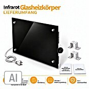 Admiral Infrarot-Glasheizkörper (70 x 55 cm, Schwarz, 500 W)