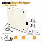 Admiral Infrarot-Glasheizkörper (50 x 50 cm, Weiß, 350 W)