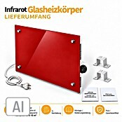 Admiral Infrarot-Glasheizkörper (70 x 55 cm, Rot, 500 W)