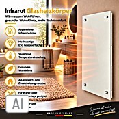 Admiral Infrarot-Glasheizkörper (70 x 55 cm, Weiß, 500 W)